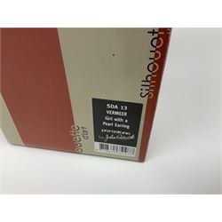 Dennis China Works vase with fluted rim together with three Cmielow figures and Beswick Silhouette vase of Girl with the Pearl earring, Beswick vase H22cm 