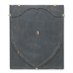Edwardian mahogany heart-shaped wall mirror, bevelled mirror plate within a shaped frame, the rectangular surround decorated with satinwood crossbanding and burr walnut veneers, applied gilt decoration with hooks for hanging