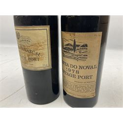 Quinta Do Noval, 1978, vintage port, 70cl, unknown proof and Quinta Do Panascal, 1978, vintage port, 75cl, 21% vol (2)