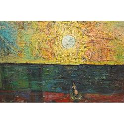 John Gilbey Bowles (British 1929-2011): The Sunset, oil on canvas signed 50cm x 76cm (unfr...