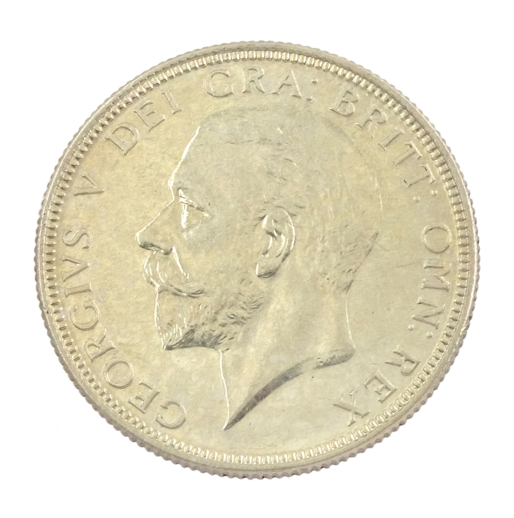 King George V 1927 proof coin set, comprising threepence, sixpence, one shilling, florin, halfcrown and 'wreath' crown, cased