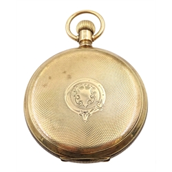  Elgin early 20th century 9ct gold full hunter pocket watch top wound, No. 18741683, case by Keysone USA, Chester import mark 1914   