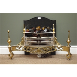  Electric 'Traditional Fires' serial number 001406, ornate shell moulded, W82cm  