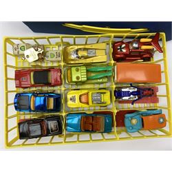 Matchbox Superfast Collectors Mini-Case containing two lift-out trays with twenty various die-cast models including three Corgi Rockets with keys, Matchbox and Lone Star