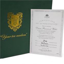 Four Coalport figures comprising Diana Princess of Wales ltd.ed no. 12194/12500, boxed, two Age of Elegance; First Waltz and Regents Park and Beau Monde Juliette, together with two Limited Edition Royal Worcester figures comprising Sweet Rose, no.3694/9500, and Sweet Violet, no. 3694/9500 and others figures (10)