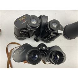 Eleven pairs of binoculars, to include Zeiss Wetzler 20x50, Taylor-Hobson Bino Prism No.2 Mk.III military stamped 1943 with broad arrow,  Swift Tecnar 16x50, J.T Coppock Oceanic Bloomed 10x50, Hensoldt Wetzlar Dialyt 7x42 etc