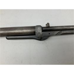 BSA .177 air rifle with top loading under lever action, walnut stock carved with chequered BSA logo to grip, serial no.A1203 L102cm