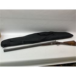 19th century Purdey 12-bore side-by-side double barrel black powder hammer gun, 76cm cylinder bored un-choked barrels with 2.5