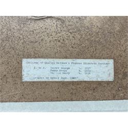 Sydney Buck (British fl.1839-1850): Children of Charles Matthew & Frances Elizabeth Harrison, pair watercolours signed and dated 1842 & 1847, 25cm x 26cm (2) (one unframed)