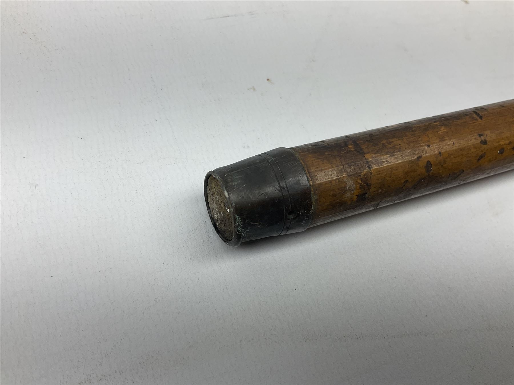 Late 19th/early 20th century sword stick/walking cane with 38cm fullered steel blade 85cm overall