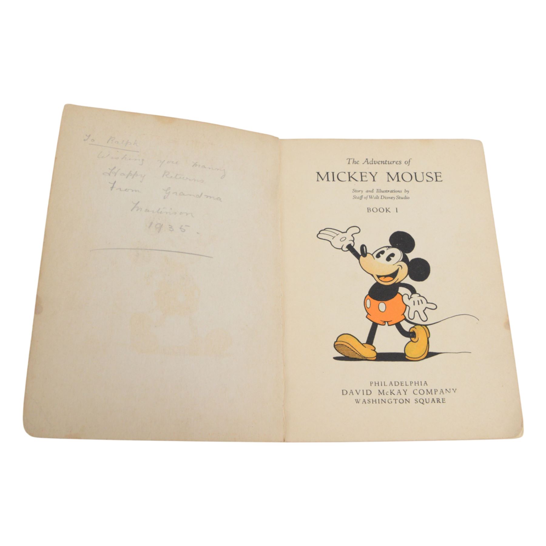 1930s Walt Disney 'The Adventures of Mickey Mouse Book 1', pub. David Mackay Company Washington 