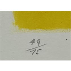 Morris Kestelman RA (British 1905-1998): 'Bonjour!', colour lithograph signed and numbered 49/50 in pencil, pub. 'Portfolio of Prints by British Artists' by the United Kingdom National Committee of the International Association of Art, London 1975, 50cm x 39cm with full margins (unframed)