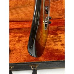 Fender three-tone Sunburst 12-string electric guitar c1965/6 Fullerton USA, with alder body and maple neck, the Indian rosewood fretboard with twenty-one frets and pearloid dot markers, fender electric XII bridge, F-stamp tuners (non-original), two split single coil pick-ups, master volume and tone and four-way switch, serial no.129730, L108cm; in original Fender case bearing label for Rivington Guitars New York with copy of original invoice; together with GuitarKes set-up and service certificate dated October 2021
