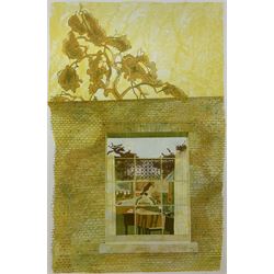 Leonard Rosoman RA (British 1913-2012): 'Looking Through a Window', colour lithograph signed and numbered 99/160 in pencil 58cm x 38cm