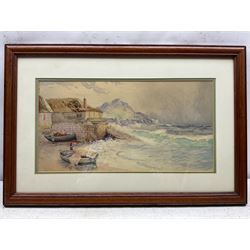 English School (Early 20th century): 'Sennnen Cove - Cornwall', watercolour unsigned, titled in a later hand verso 22cm x 43cm
