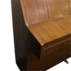 1970s Bentley upright piano, with teak effect veneer, serial no. 138837, H100cm