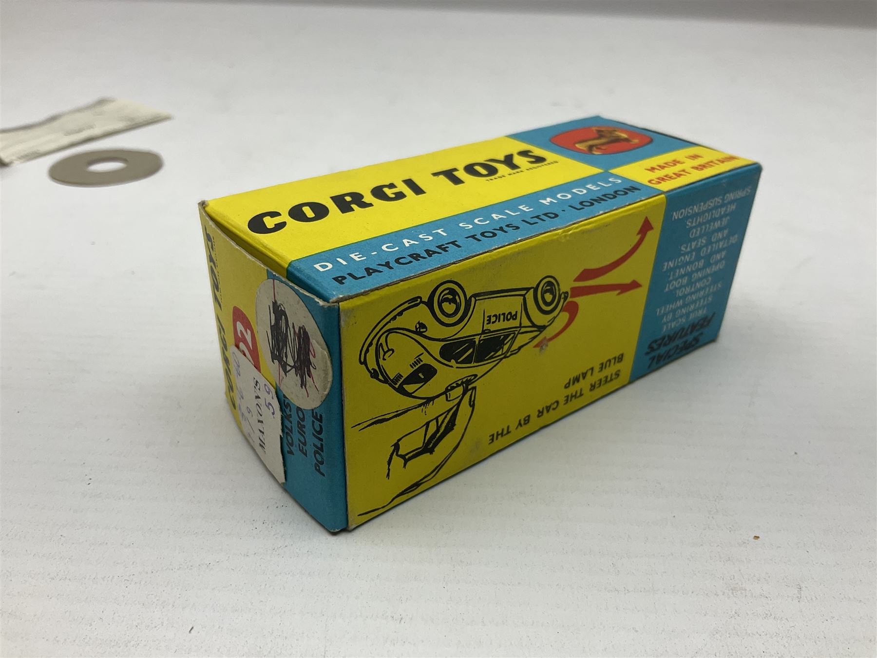 Corgi die-cast model No.492 Volkswagen (Beetle) European 