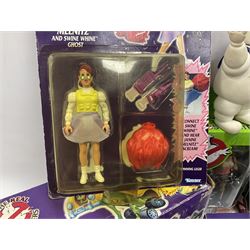 Ghostbusters - 'ECTO 1' car with two figures; ECTO-2 Vehicle, Highway Hunter Action Ghost Vehicle and Haunted Vehicles Air Sickness; all boxed; racing car with Egon Spengler driver; two 1984 Marshmallow Man figures; and four unopened carded/boxed figures etc