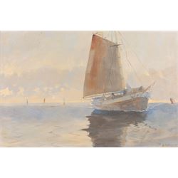 Arvid Claes William Johanson (Swedish/French 1862-1923): Sailing Boats in Serene Waters, o...
