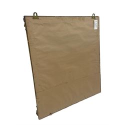 19th century gilt framed wall mirror, the corners decorated with flower heads with extending foliage, plain mirror plate