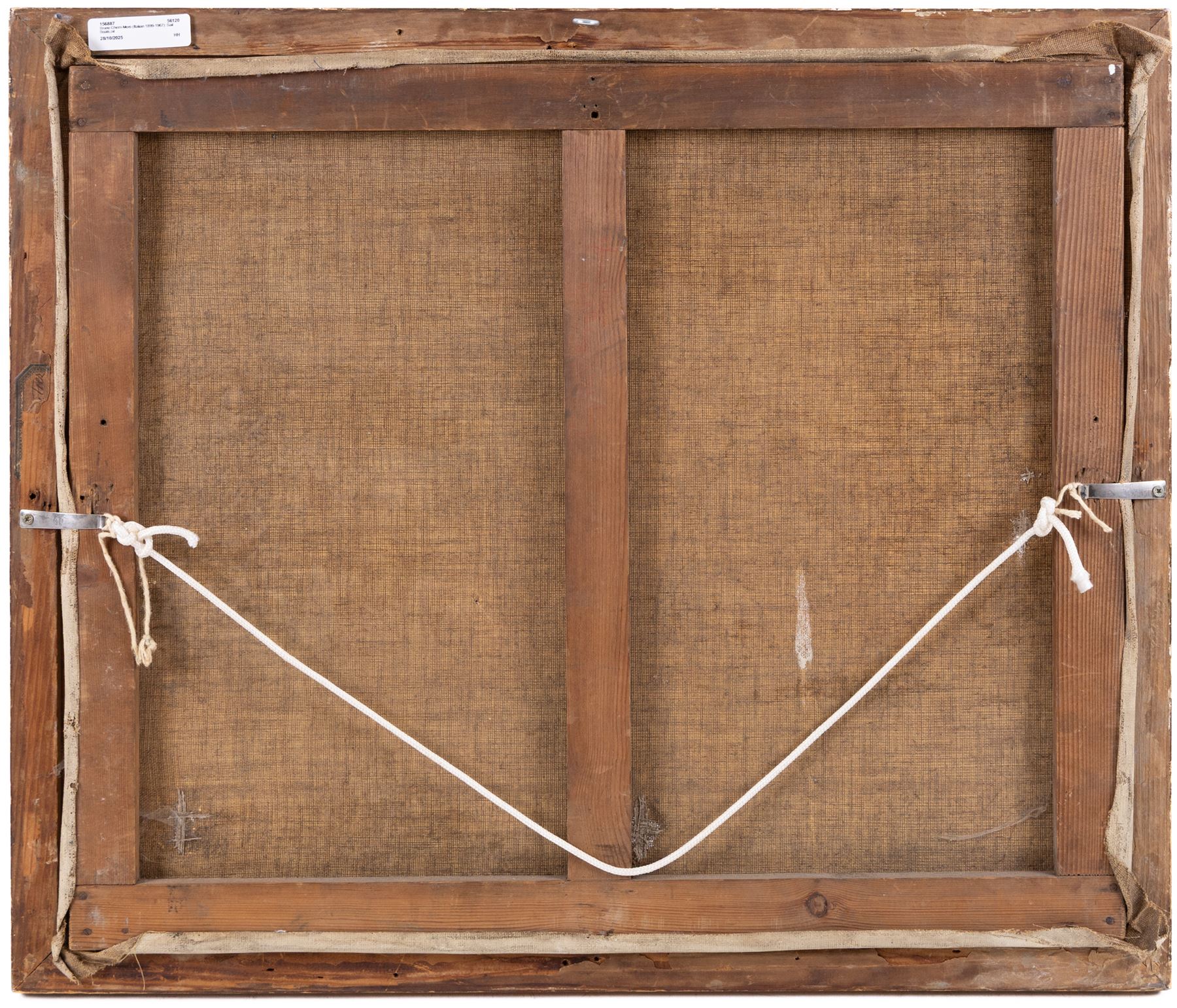 Bruno Gherri-Moro (Italian 1899-1967): Sail Boats at 'Chioggia', oil on canvas signed and titled 45cm x 54cm