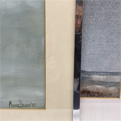 Madge Bright (British 20th century): Studies of Geese, pair gouaches signed and dated '87, 57cm x 43cm (2)