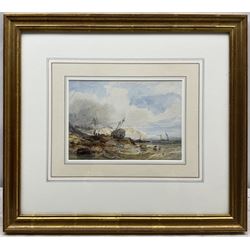 Attrib. Theodore Henry Adolphus Fielding (British 1781-1851): Continental Coastal Landscape, watercolour unsigned 14cm x 20cm 
Provenance: private local collection, purchased Tennants Auctioneers 20th November 2008 Lot 840