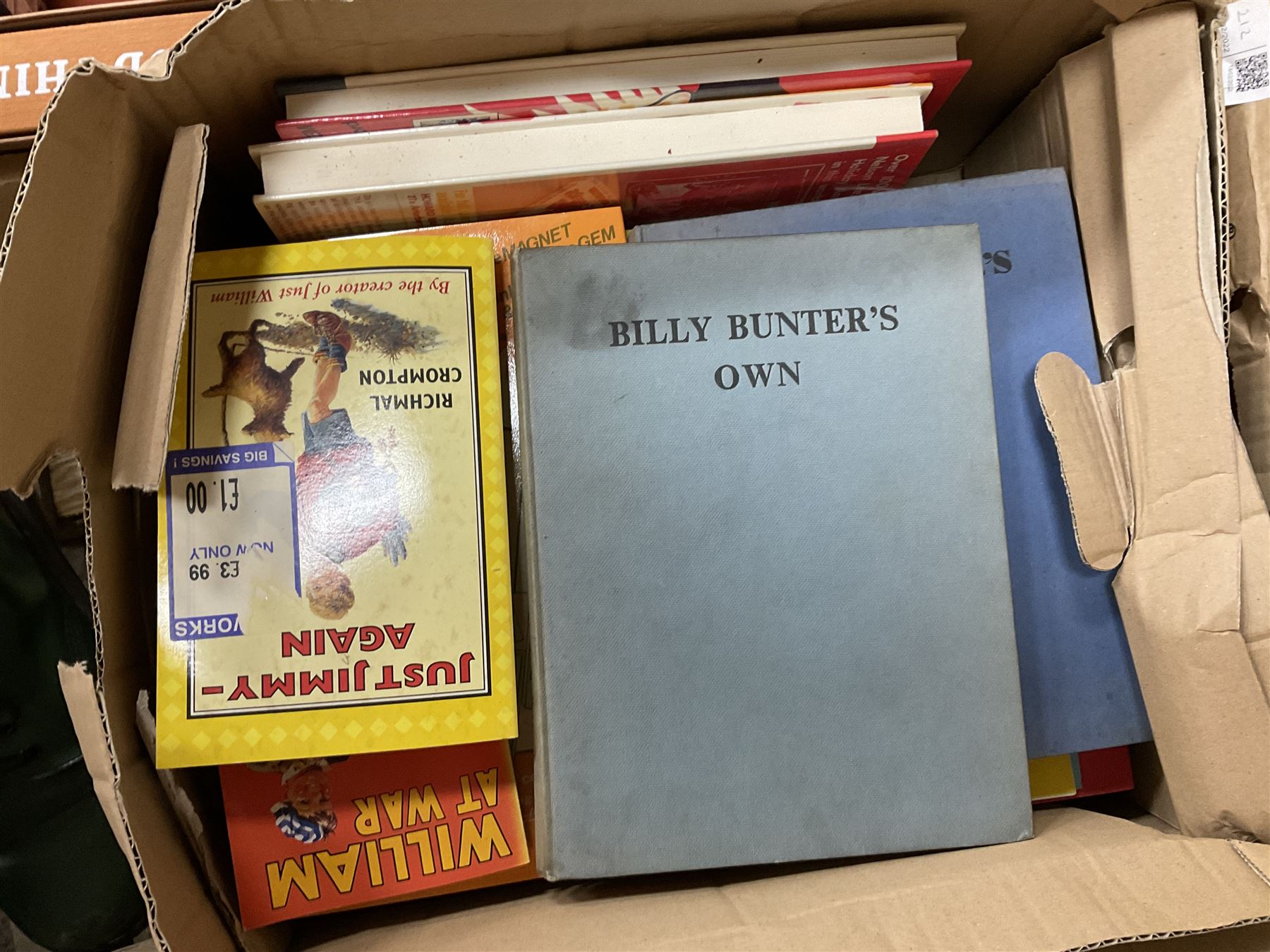 Collection of books and annuals, including Richmal Crompton; Just William and Frank Richards; Billy Bunter series,  Greyfriars' Holiday Annuals, etc, in seven boxes