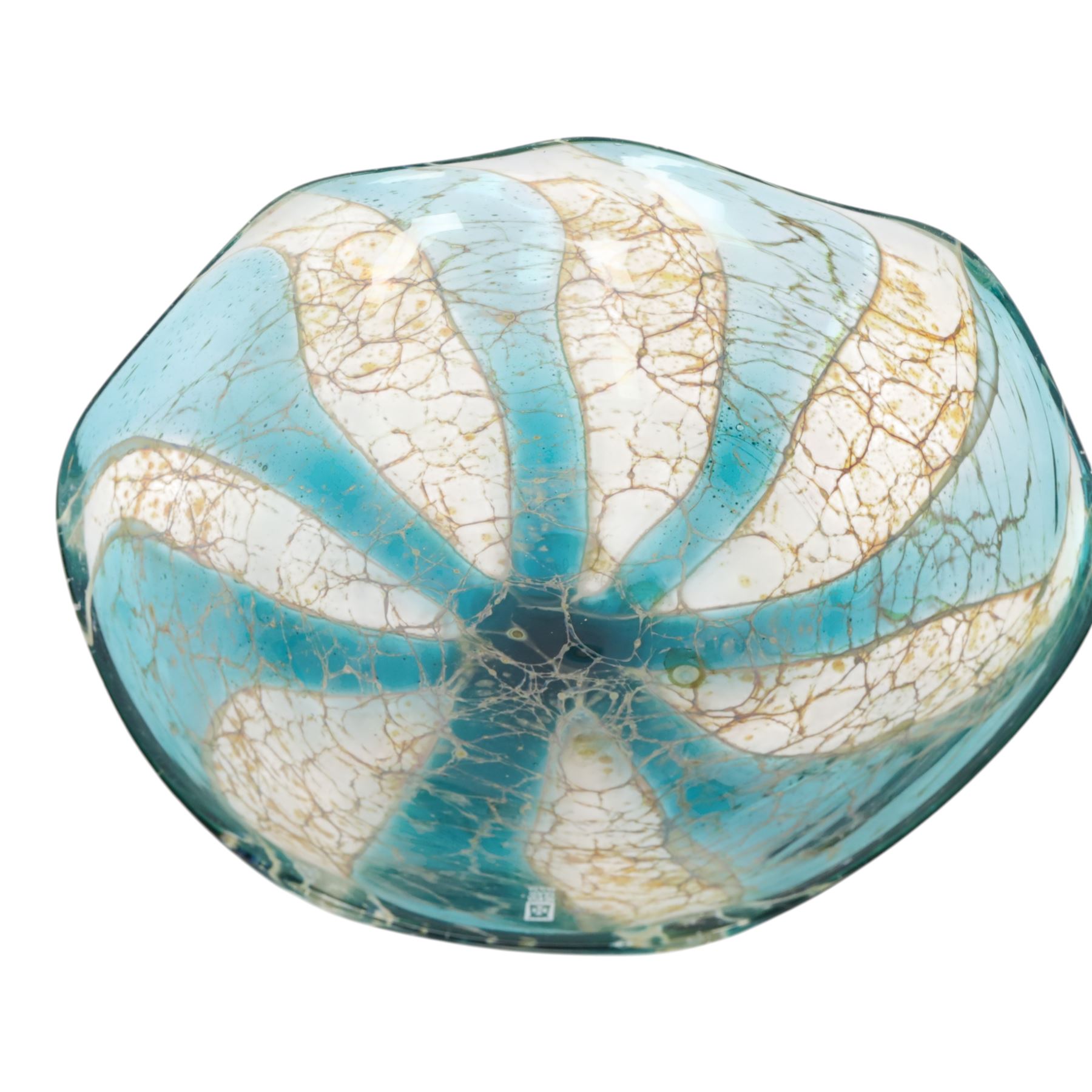 Mdina glass bowl, together with glass stingray, vase etc 