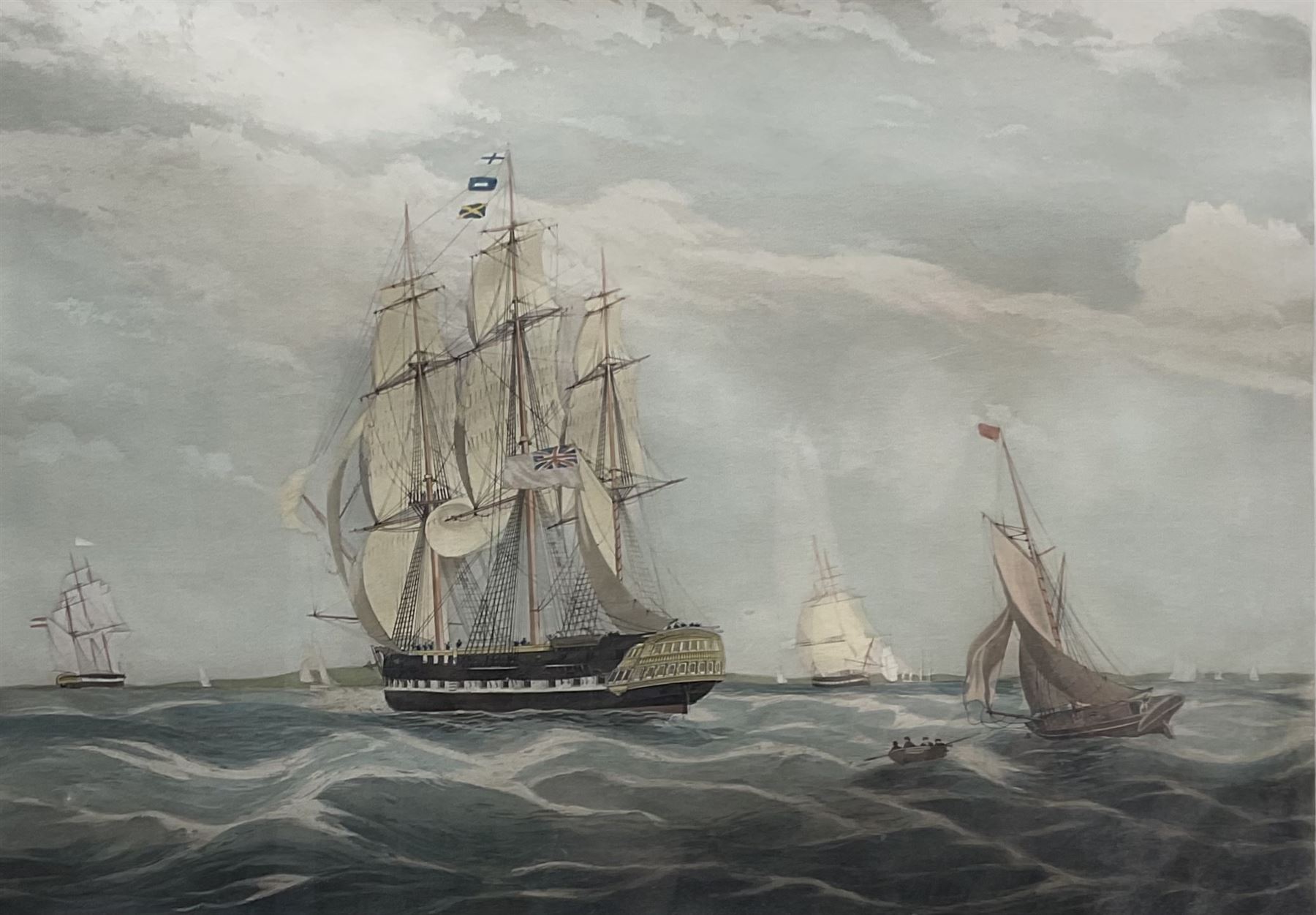  Charles Rosenberg (British 19th century) after William John Huggins (British 1781-1845): 'H C S Macqueen', colour engraving pub. 1834; Richard Gilson Reeve (British 1803-1889) after Francis Calcraft Turner (British 1795-1865): 'Artaxerxes' colour engraving pub. 1838;  Charles Rosenberg (British 19th century) after Jacques Laurent Agasse (Swiss 1767–1849): 'The Last Journey on the Road', colour engraving pub. 1833 max 40cm x 56cm (4)