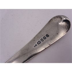 George III silver Old English pattern serving spoon, hallmarked London 1804, maker's mark SA, probably Stephen Adams II, L30cm