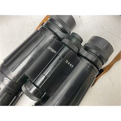 Pair of Optolyth 12 x 63 binoculars, made in Germany, serial no 82186, in leather case