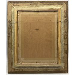 James Lobley (British 1828-1888): Boy Stood Before the Tomb of a Knight, oil on canvas board signed 42cm x 32cm 