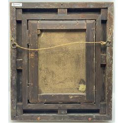 English School (Mid 19th century): Portrait of Major General Richard George Connelly, three-quarter in length in uniform, oil on canvas unsigned, titled on plaque, formerly inscribed 'painted at Chatham February 1844' verso 43cm x 35cm 
Provenance: from the collection at Athelhampton House, Dorset