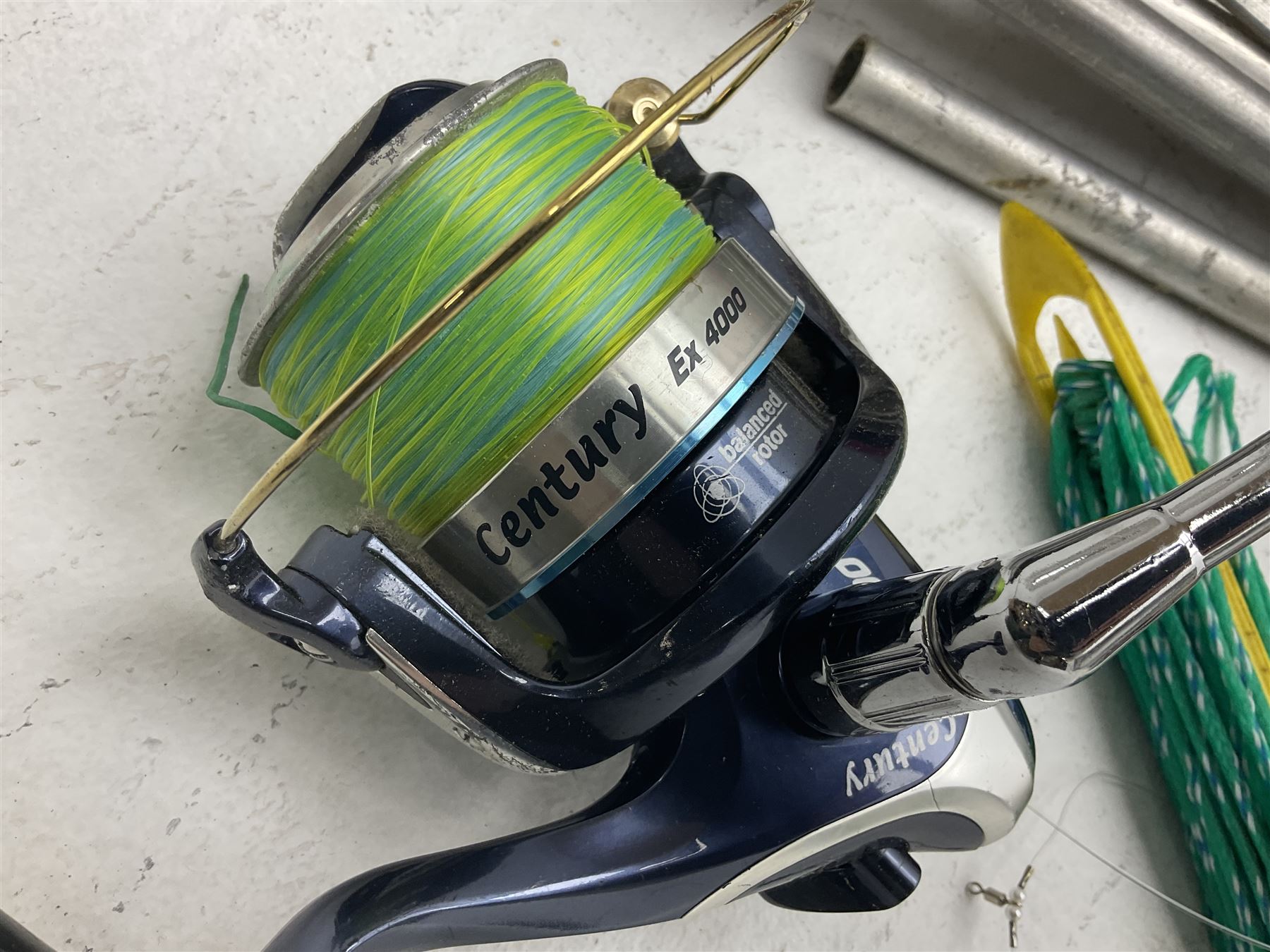 Abu Ambassadeur 7000 multiplier reel, Tenax century Ex4000 reel, fishing rods, nets and other fishing equipment 