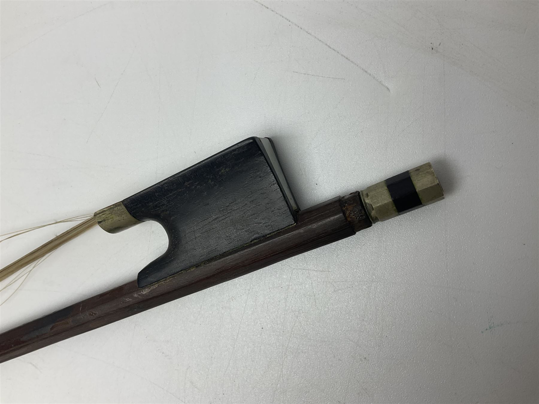 Late 19th century French trade violin with 35.5cm one-piece maple back and ribs and spruce top L59cm overall; in carrying case with bow