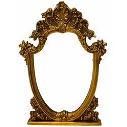 Classical over-mantle mirror, in ornate composite gilt frame