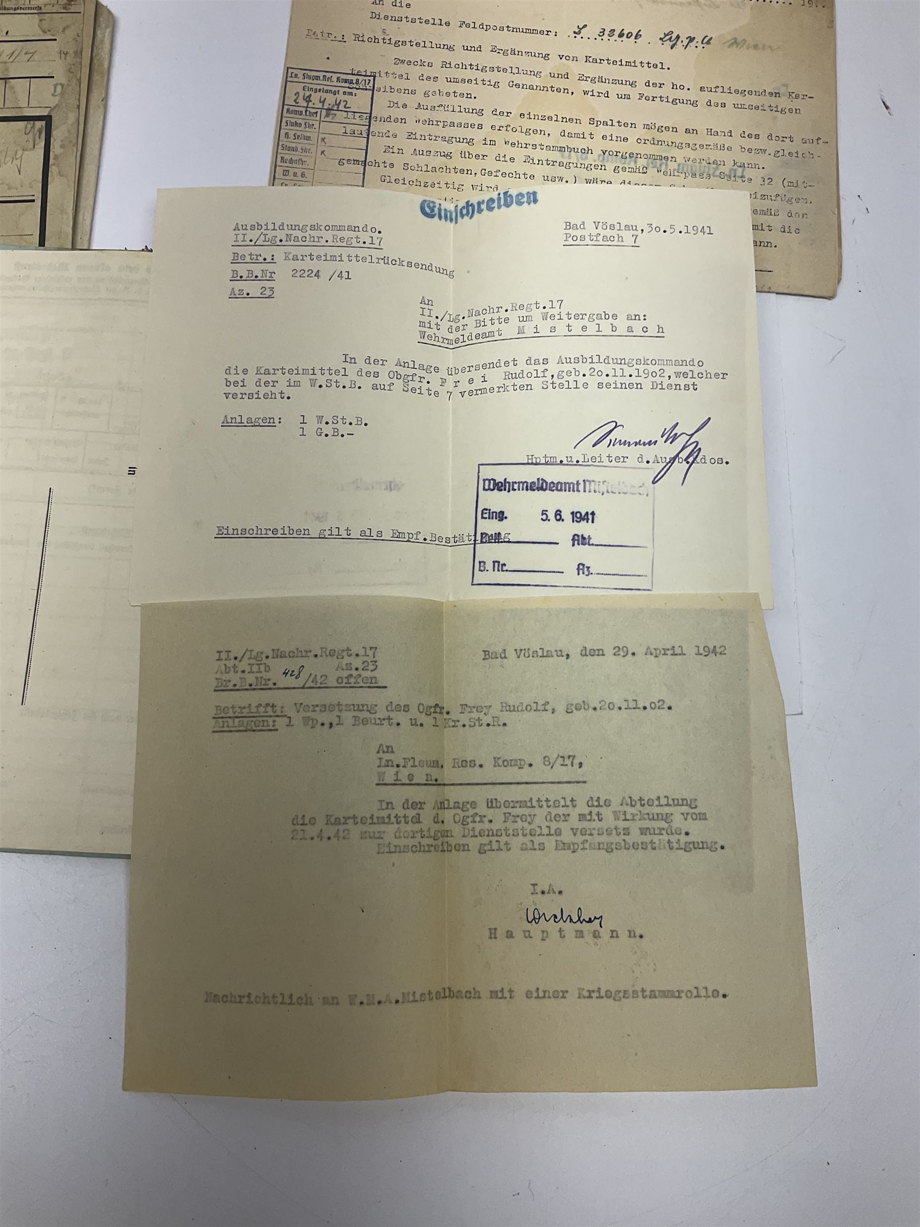 WW2 German Luftwaffe Service Record Folder and Book