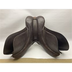 Falcon GP wide saddle, brown leather, 18