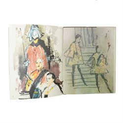 Charles Mozley 'State Funeral of Winston Churchill' sketch book 1965 with inscription together with original sketch and pasted in letter signed by Mozley and dated 1968, dust wrapper, not price clipped