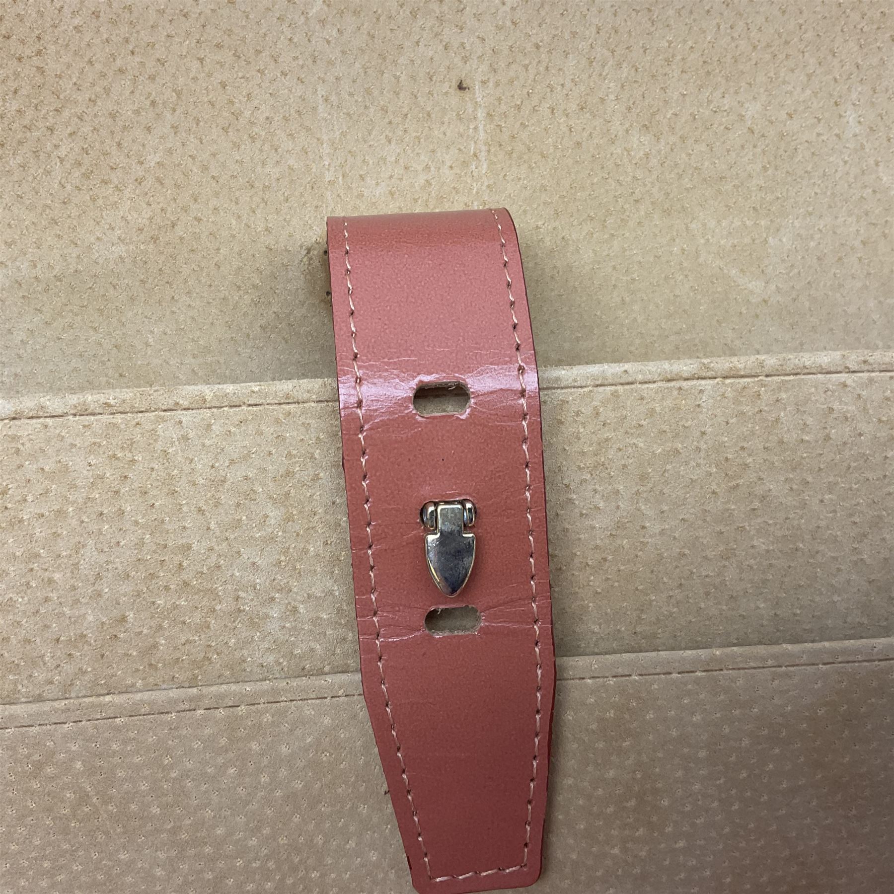 Papworth of Cambridge  leather attaché case, with brass fittings, with internal stationary compartments, H34cm, L47cm 