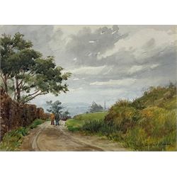 Wilfrid René Wood (Manchester 1888-1976): 'Lane to Turton Tower' Bolton, watercolour signed and dated '31, titled in a later hand verso 24.5cm x 34.5cm