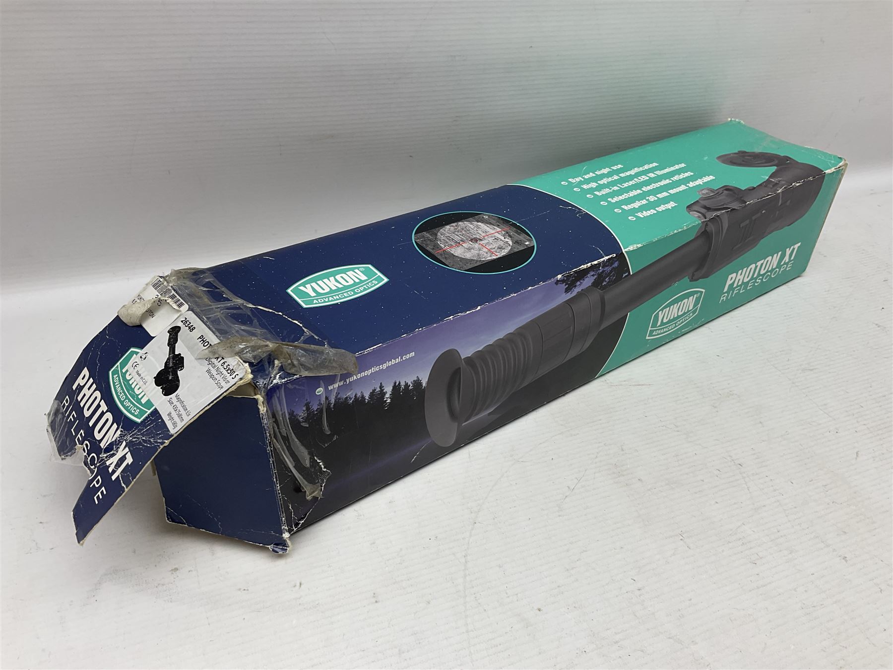 Yukon Photon XT 6.5 x 50 day/night sight, serial no.70127914, L43cm overall; in carrying case and original box