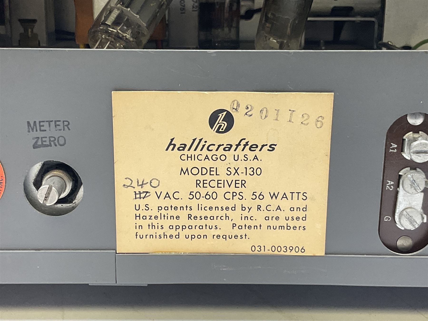 Late 1960s Hallicrafters SX-130 amateur communications receiver, in grey case, W49cm D25cm H20cm