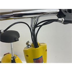 E-Scooter yellow electric 2-wheel scooter with seat and charger L106cm