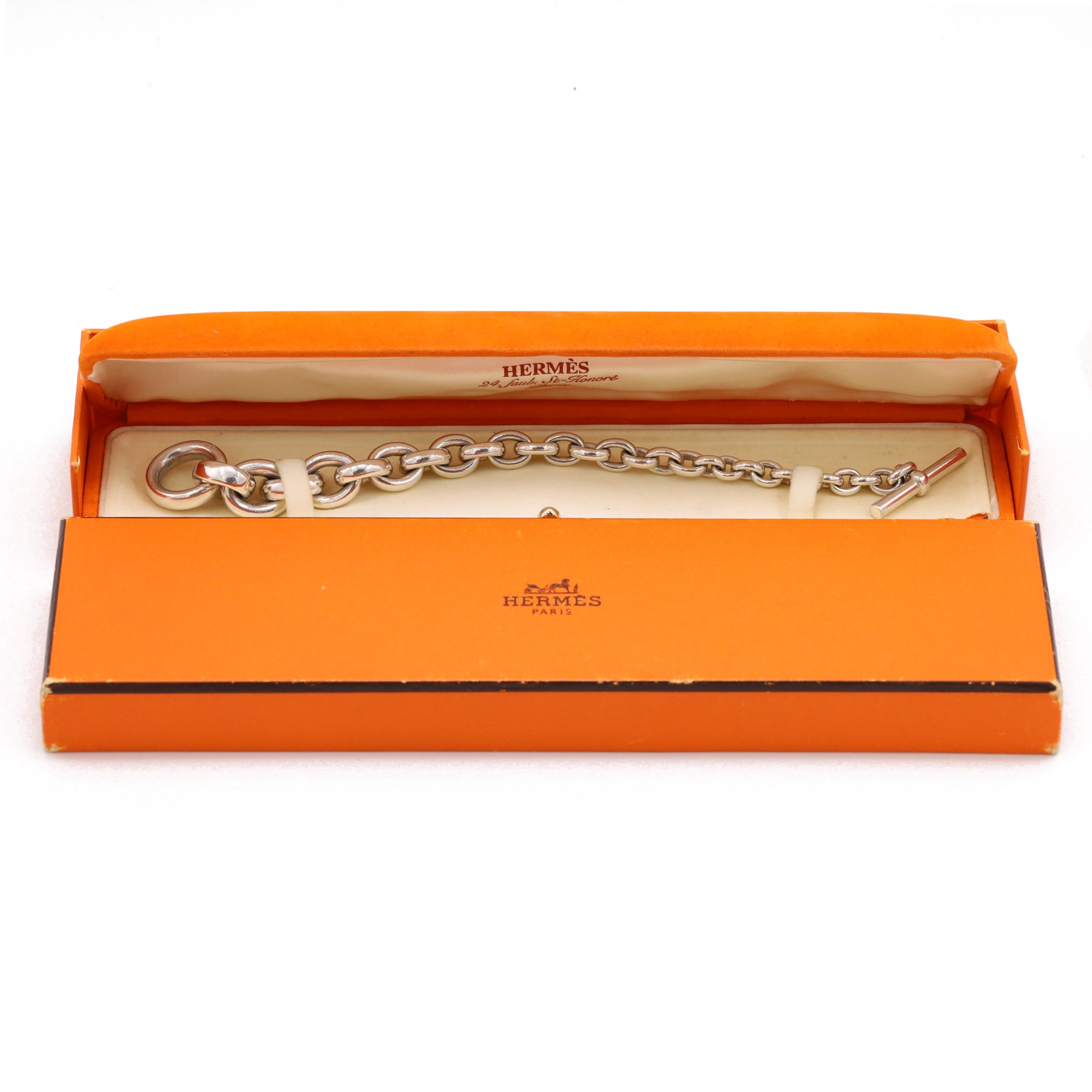 Hermès Crescendo silver bracelet, boxed