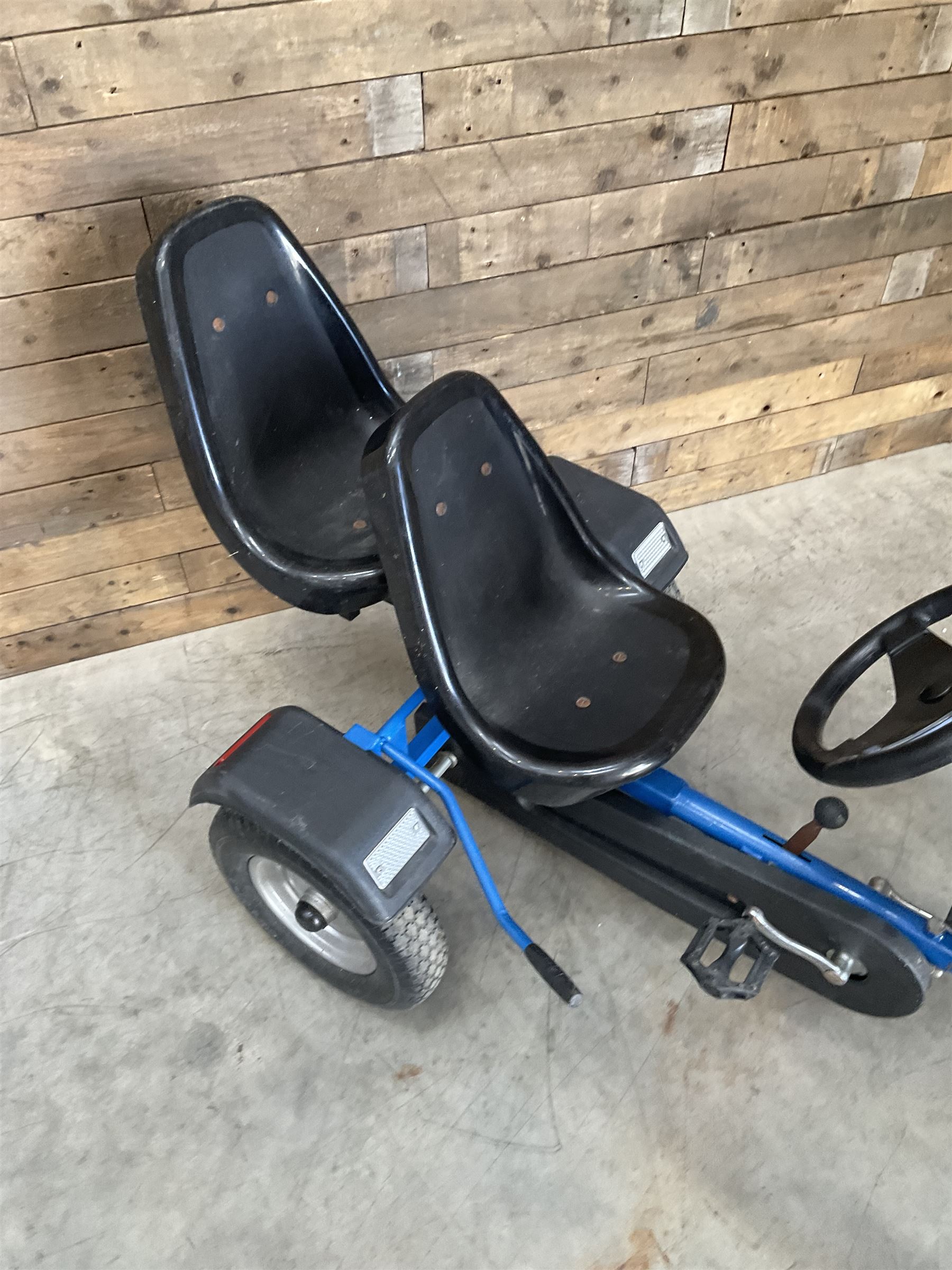 Tectake Kart two-seater blue-go kart with brake