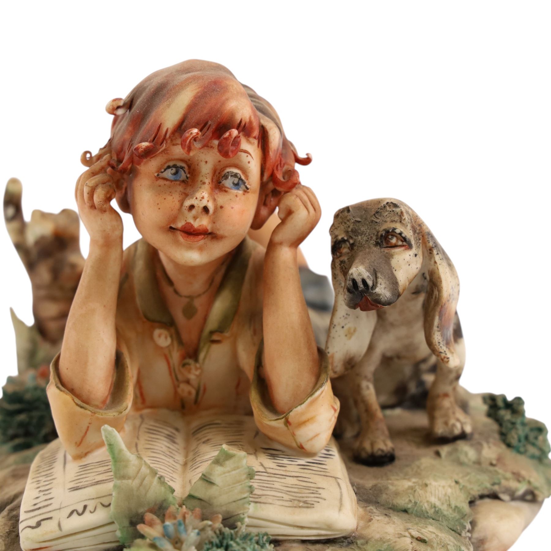 Three Capodimonte figures, comprising Fisherman, The Pirate, and The Boy 