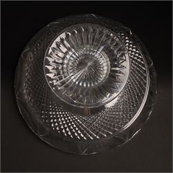 Stuart Crystal Beaconsfield pattern fruit bowl on pedestal foot 30cm