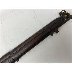 WW1 Lee Enfield SMLE bolt-action rifle, dated 1918, with single barrel band and bayonet fitting L113cm FIREARMS CERTIFICATE REQUIRED OR RFD